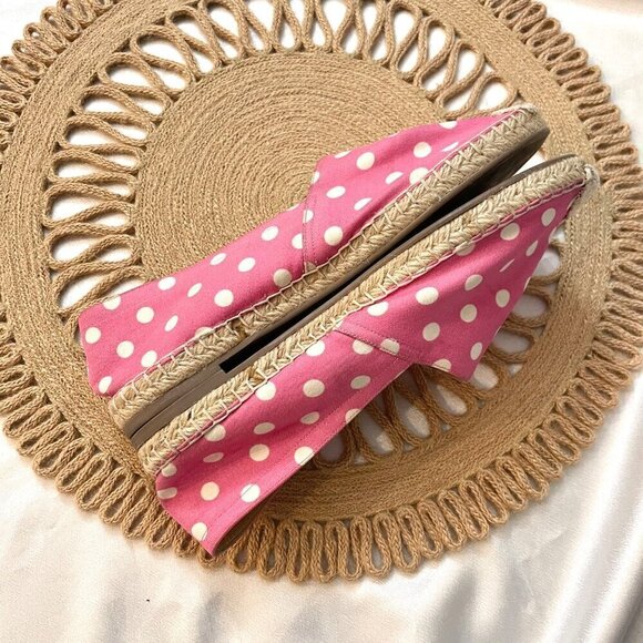 Valentino Garavani Hot Pink Polka Dot Espadrille Flats Size EU 38 - Picture 6 of 11